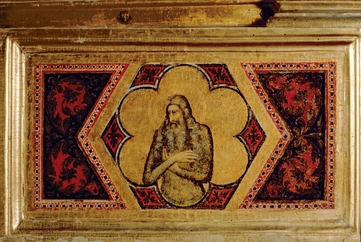 Kroning af Jomfrupolyptykonen (yderst til højre predella) (se også 65540-65550) af Ambrogio Bondone Giotto