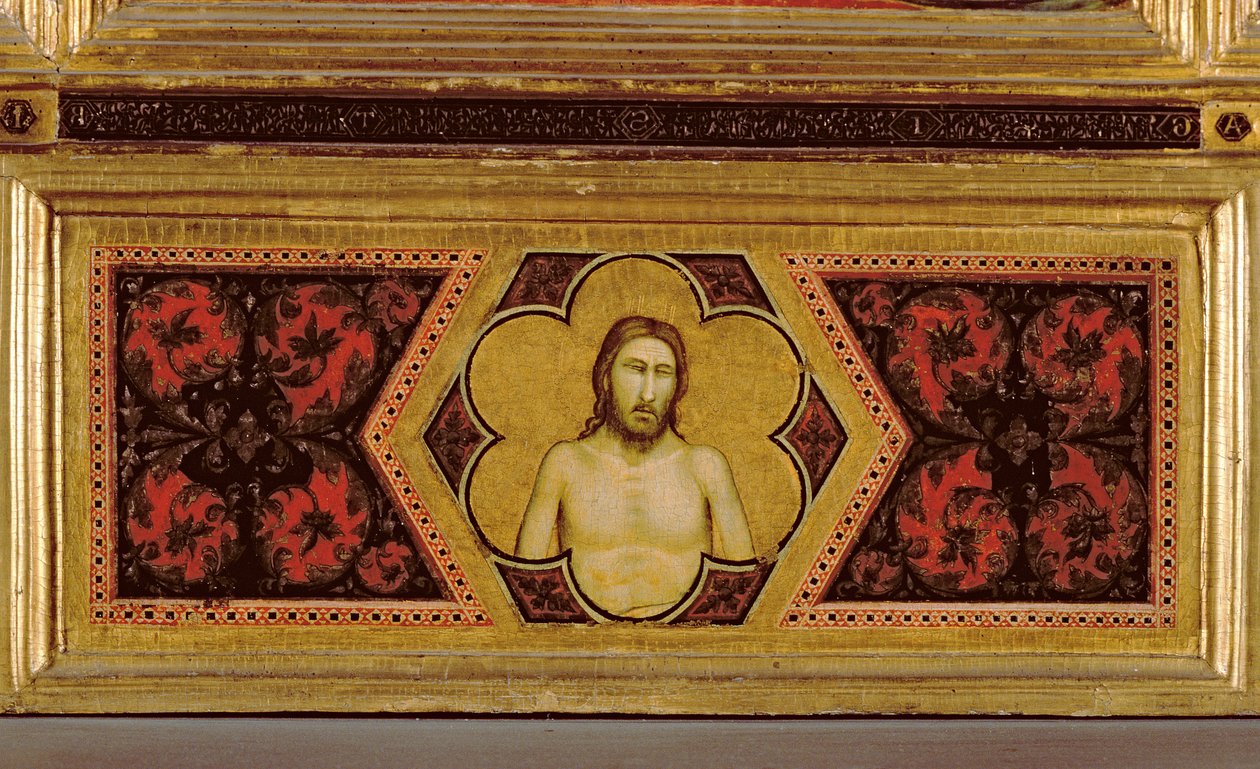 Sårede Kristus fra Jomfruens kroning Polyptykon (center predella) (se også 65540-65551) af Ambrogio Bondone Giotto