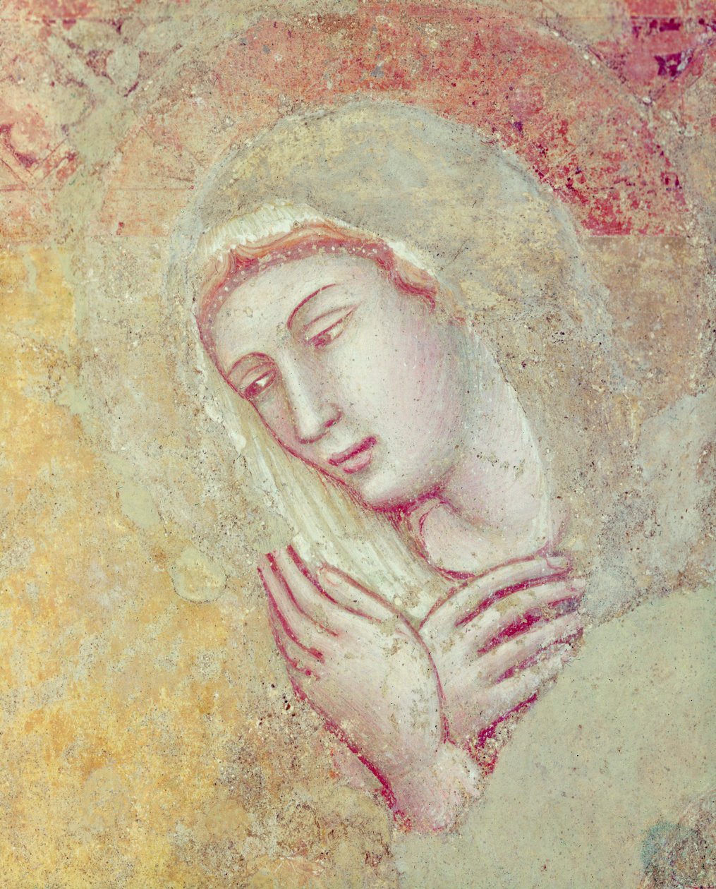 Detalje af bebudelsen (detalje af 394520) af Ambrogio Lorenzetti