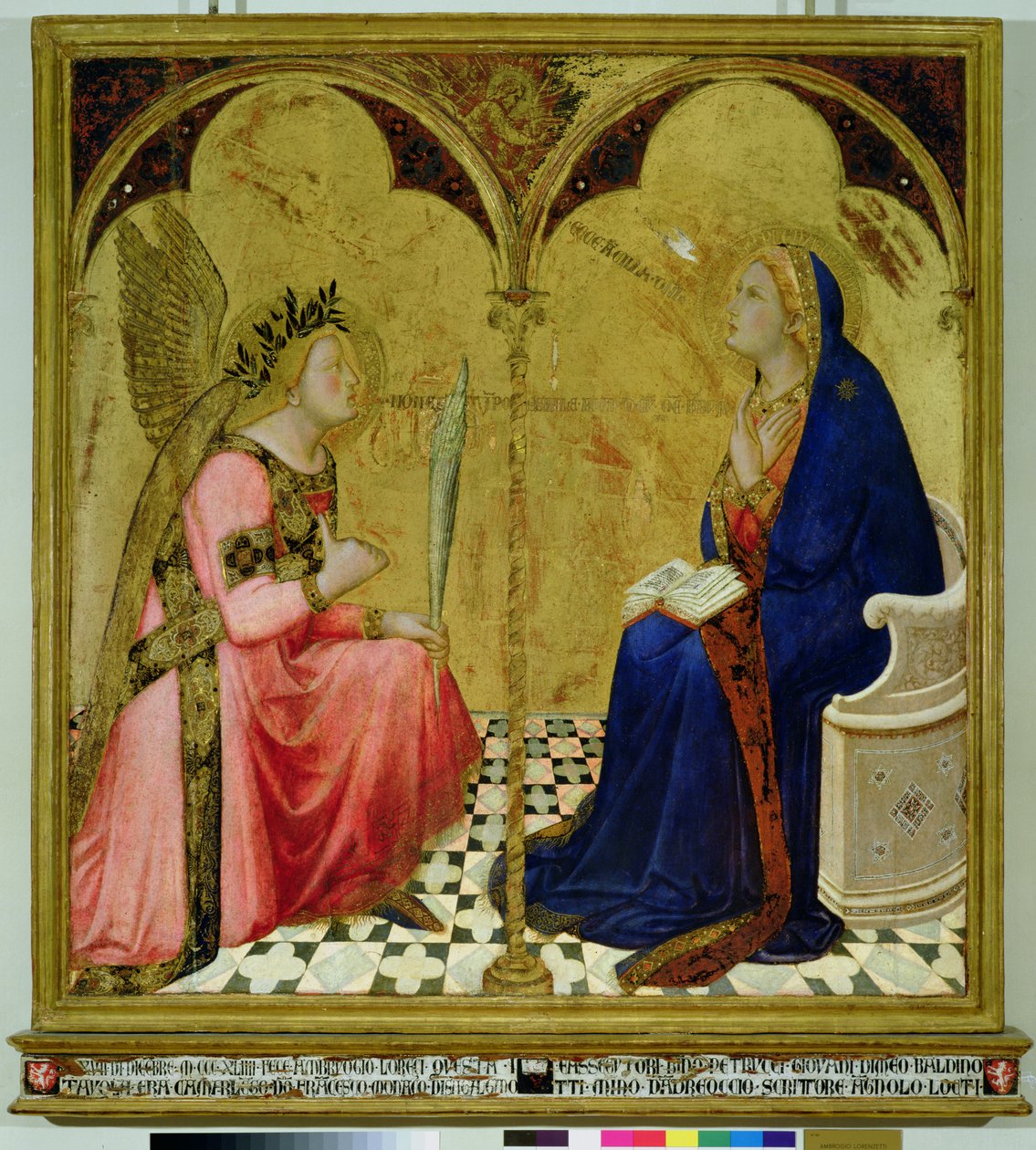 Bebudelsen, 1344 (tempera på panel) af Ambrogio Lorenzetti