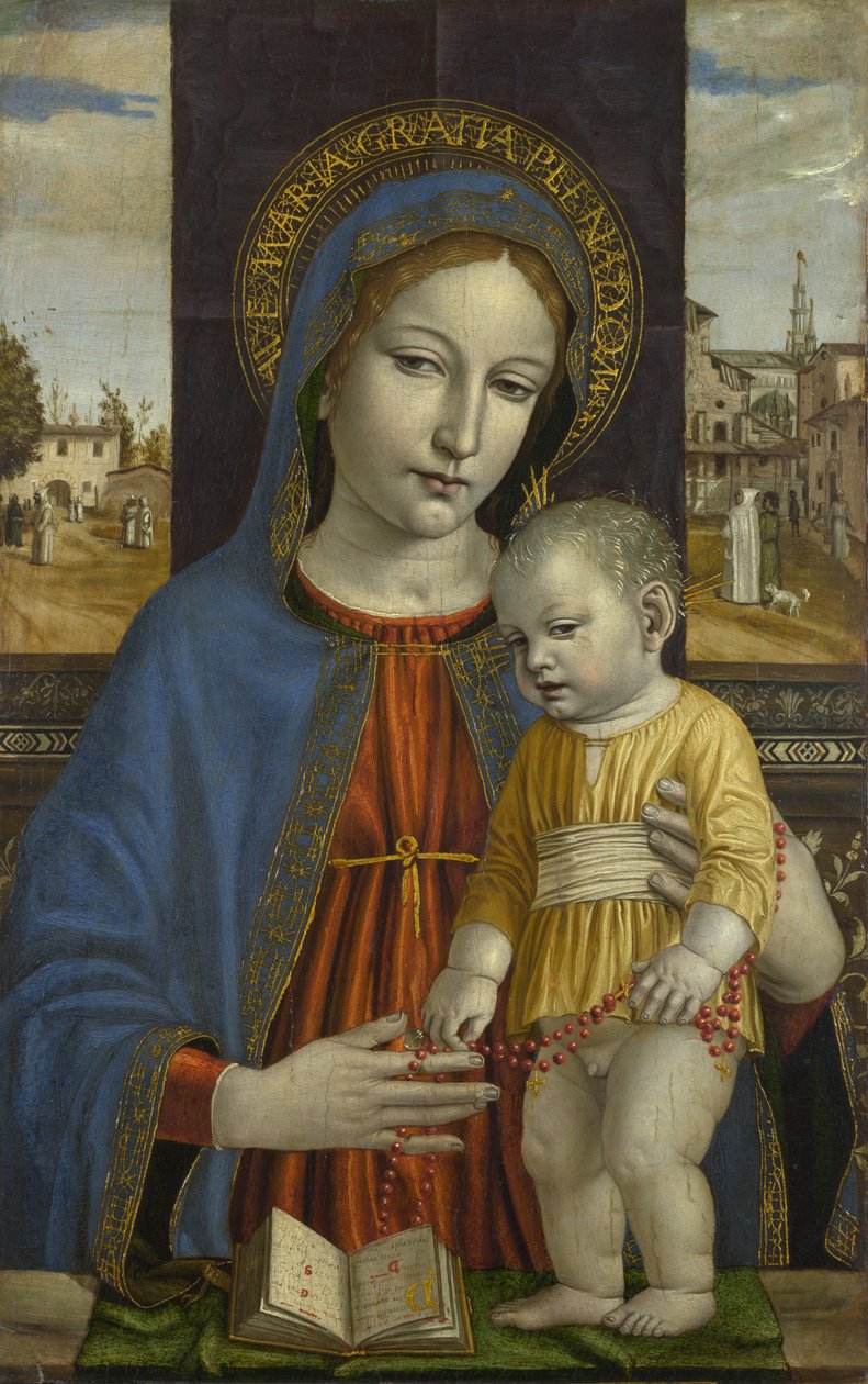 Jomfruen og barnet, ca. 1490 af Ambrogio Bergognone