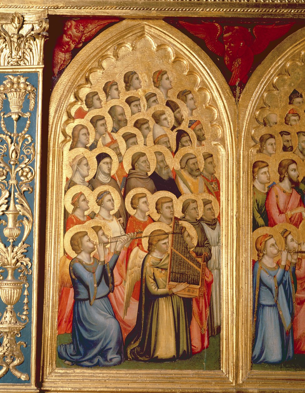 Engle fra Jomfruens kroning Polyptykon (midterste venstre panel) (se også 66540-66551) af Ambrogio Bondone Giotto