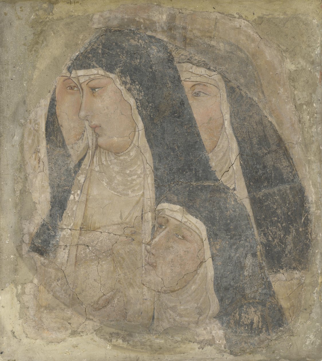 En gruppe af fire fattige Clares, ca 1340 af Ambrogio Lorenzetti