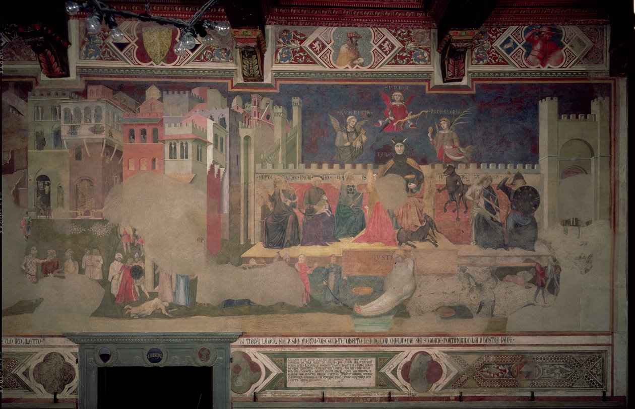 Allegory of Bad Government, 1388-40 (se også 136325) af Ambrogio Lorenzetti