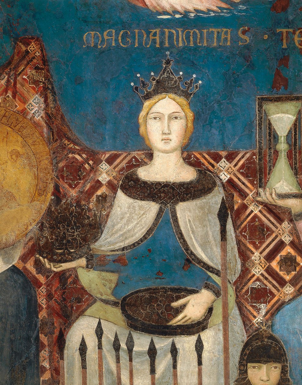 Allegori om god regering, storsind og generøsitet, detaljer fra allegori og virkninger af god og dårlig regering på by og land af Ambrogio Lorenzetti