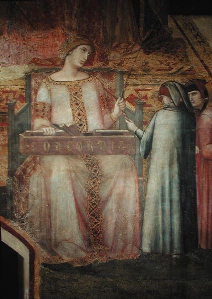 Allegory of Good Government, detalje af Concord af Ambrogio Lorenzetti