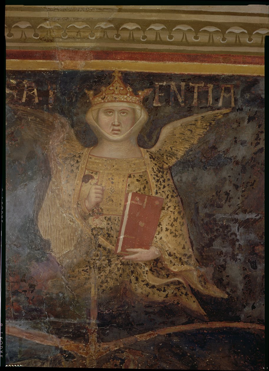 Allegori om god regering, detalje af visdom, 1338-40 af Ambrogio Lorenzetti