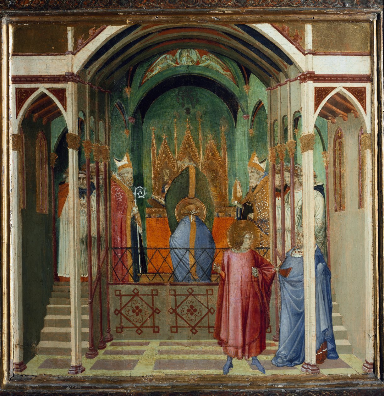 Valg af Nicholas til biskop af Myra. Scener fra St Nicholas