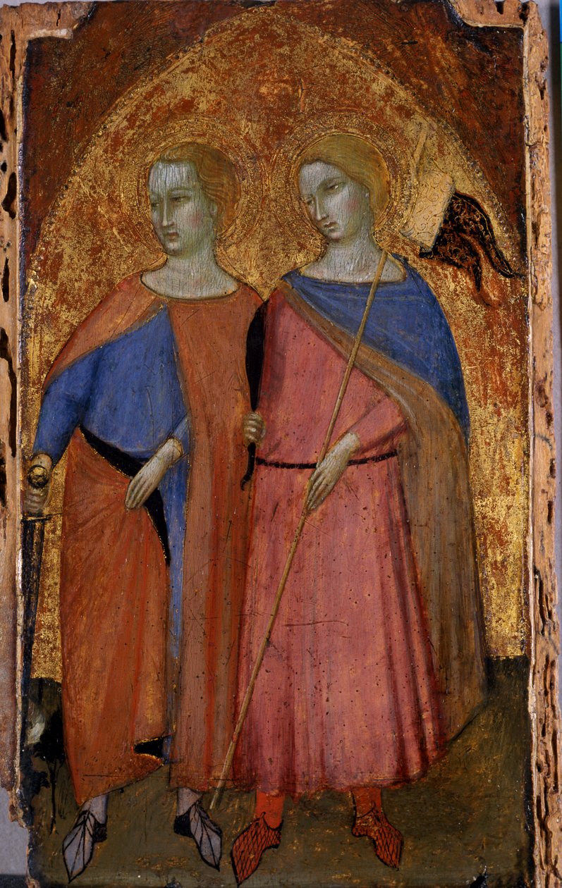 De hellige Galganus og Ansanus, ca. 1360 (tempera på poppeltræ) af Ambrogio Lorenzetti