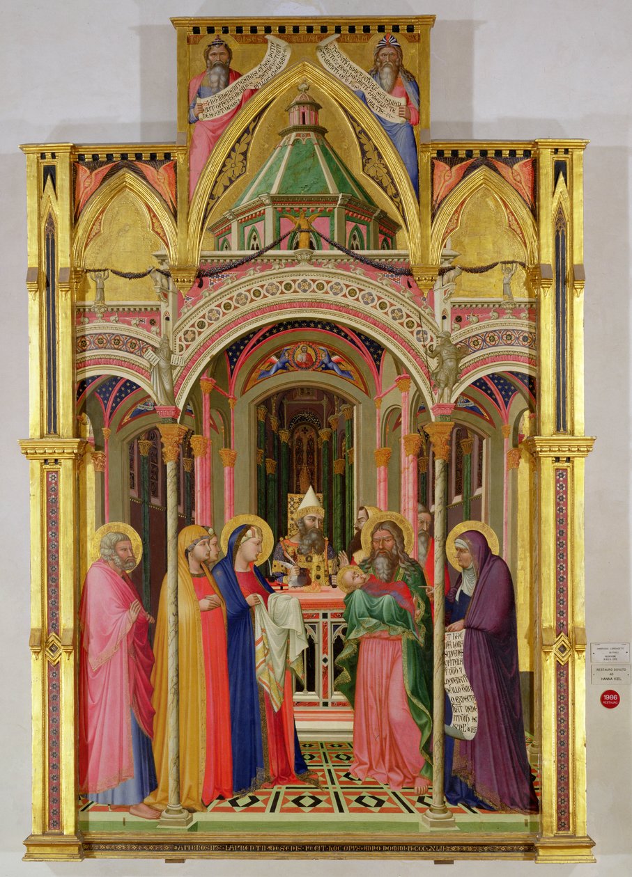 Præsentationen i templet, 1342 (tempera på panel) af Ambrogio Lorenzetti