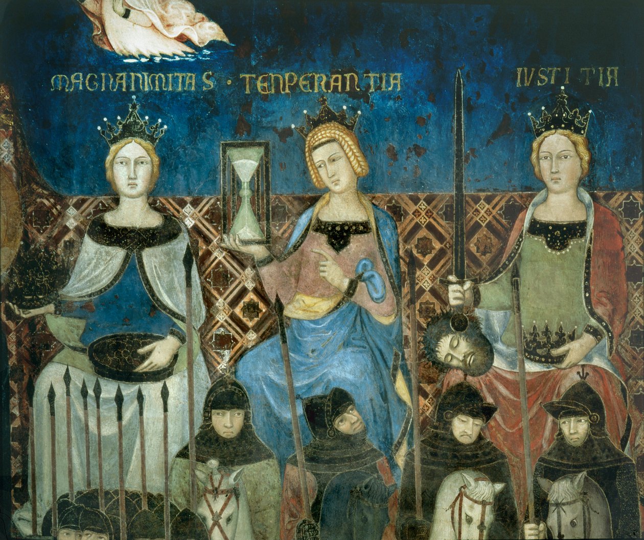 Allegorien om god regeringsførelse ... (vægmaleri) af Ambrogio Lorenzetti