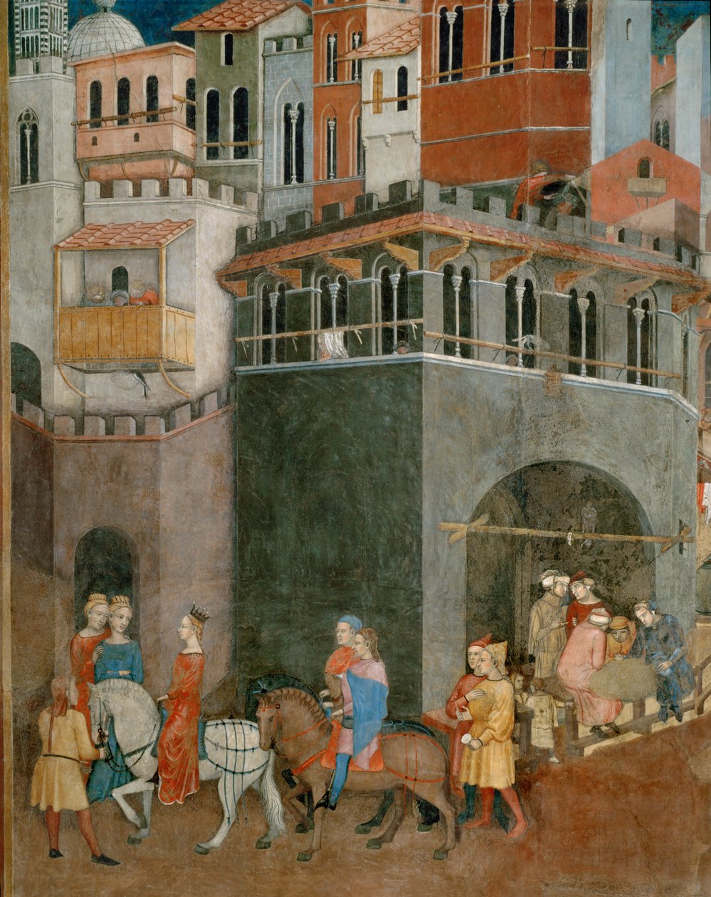 Den gode regerings velsignelser (fresko) af Ambrogio Lorenzetti