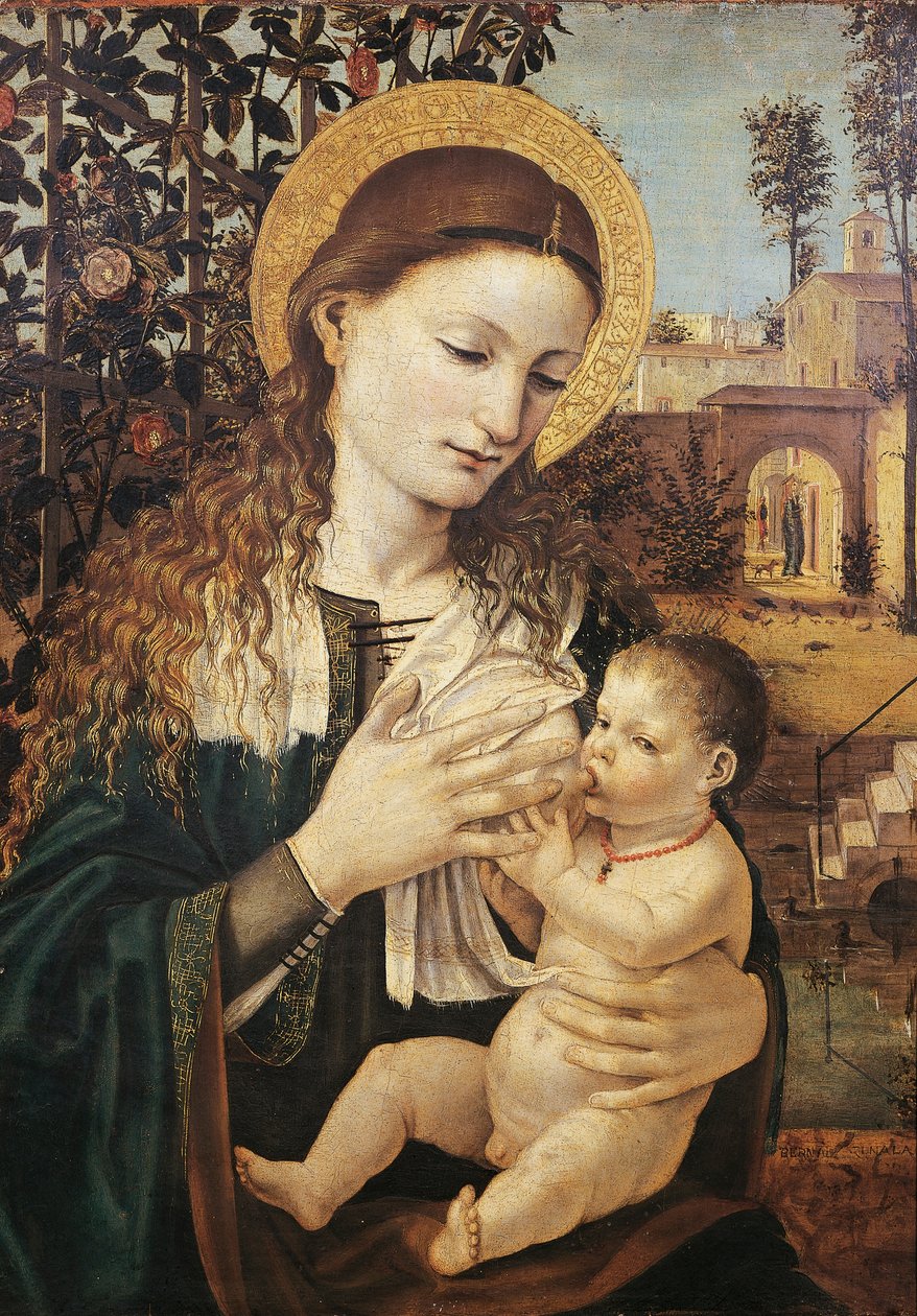 Madonna del Latte, af Ambrose Bergognone (ca 1460-1523) af Ambrogio da Fossano (c.1460 1523)