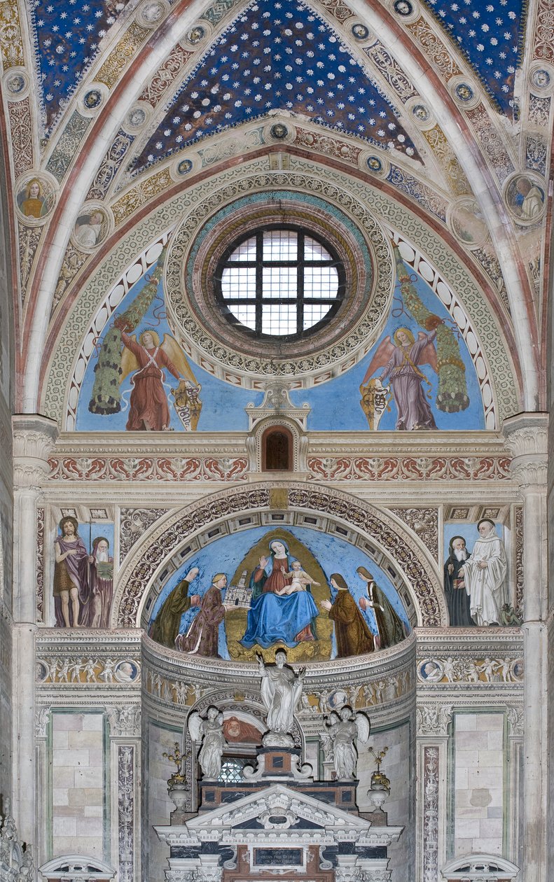 Gian Galeazzo Visconti og sønnerne tilbyder modellen af charterhuset til Jomfru Maria, 1500-1522 af Ambrogio da Fossano
