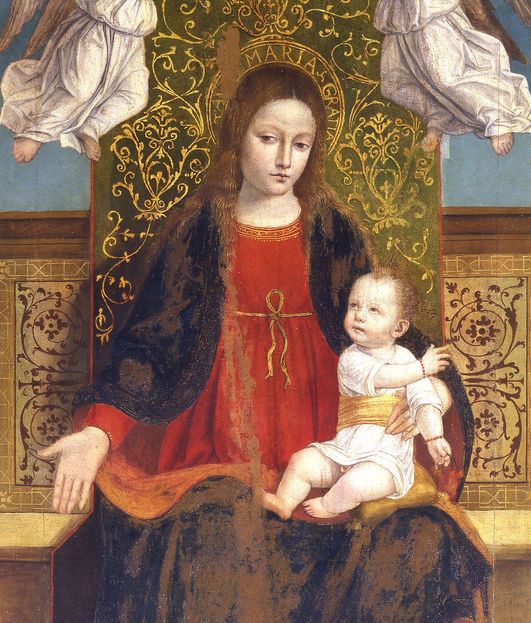 Madonna og barn, detalje af Ambrogio da Fossano