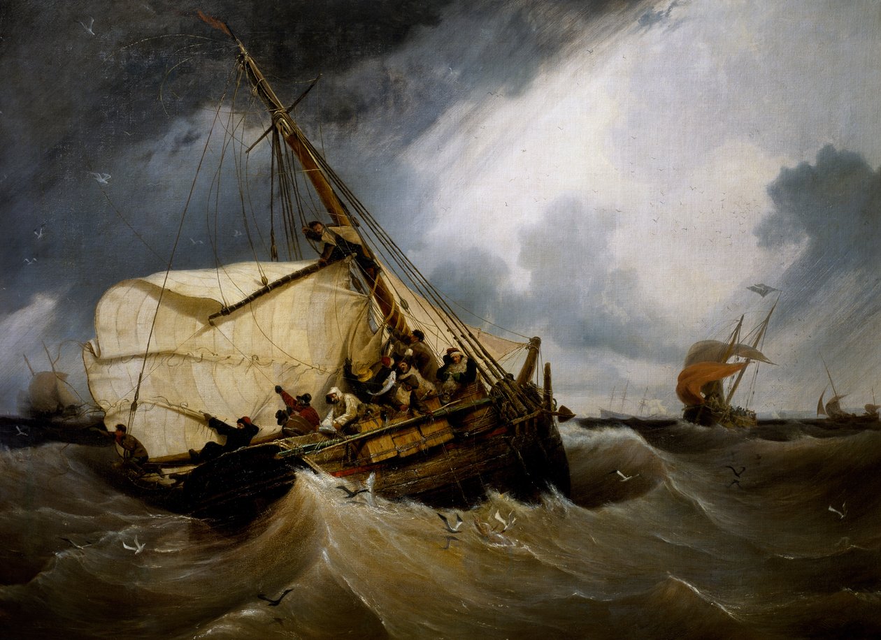 Torskefiskeri af Ambroise Louis Garneray