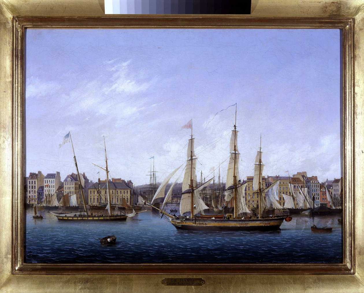 Le port du Havre, af Louis Garneray, sd. ca. 1820, Olie paa Lærred, H. 0,330; L. 0,460. CCIP Coll. af Ambroise Louis Garneray