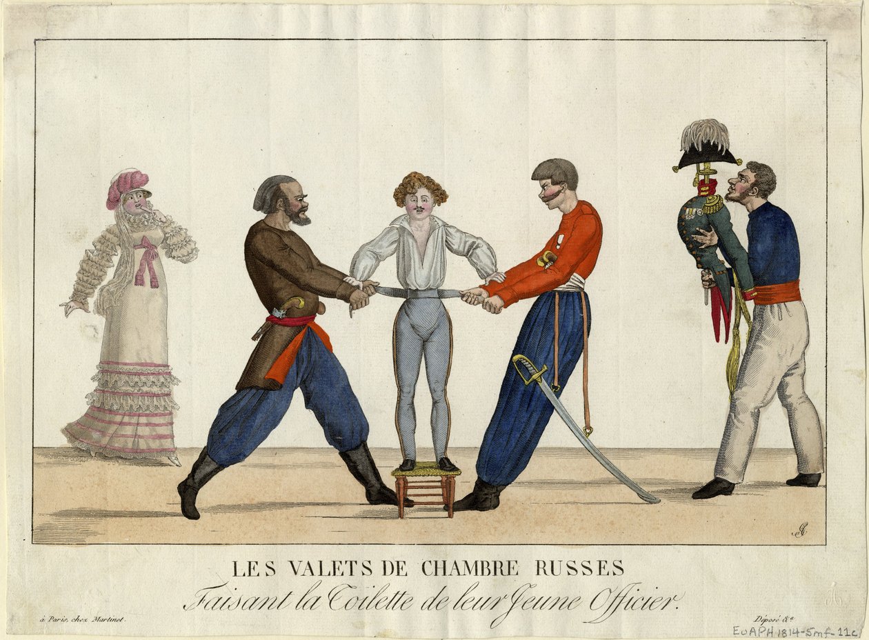 Toilet af en ung russisk officer, ca. 1815 af Ambroise Louis Garneray