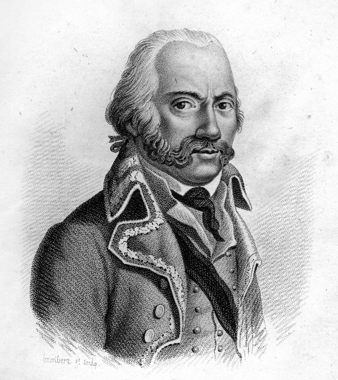Adam Philippe, greve af den franske general Custine (1740 til 1793) - i "Portrætter af franske generaler efter franske sejre og erobringer"". Graveret af Ambroise Tardieu i 1818. Stella Collection. af Ambroise Tardieu
