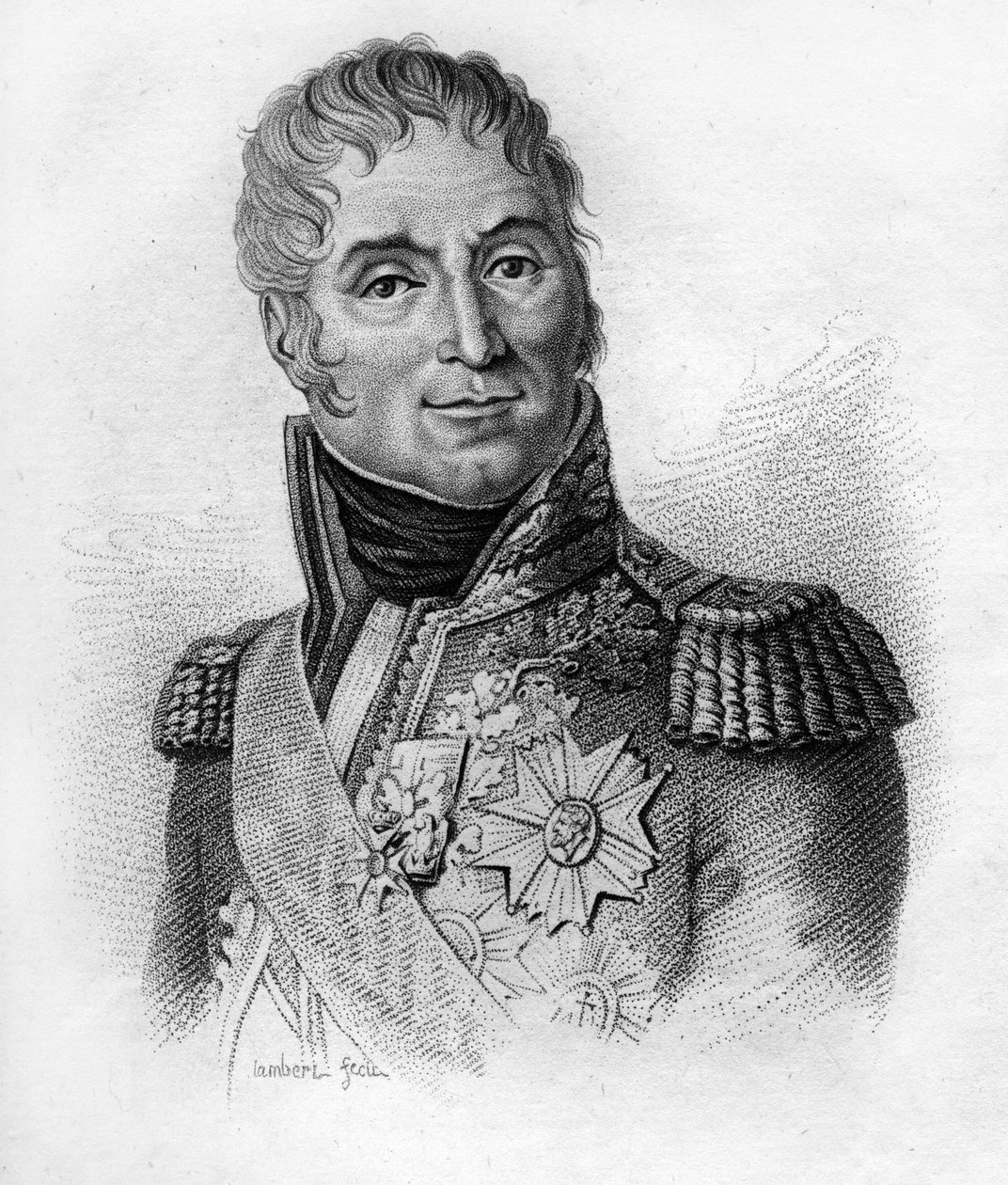 André Masséna (1758-1817), marskal af Frankrig, hertug af Rivoli.I "Portrætter af de franske generaler efter franskmændenes sejre og erobringer. Graveret af Ambroise Tardieu i 1818." Stella samling. af Ambroise Tardieu