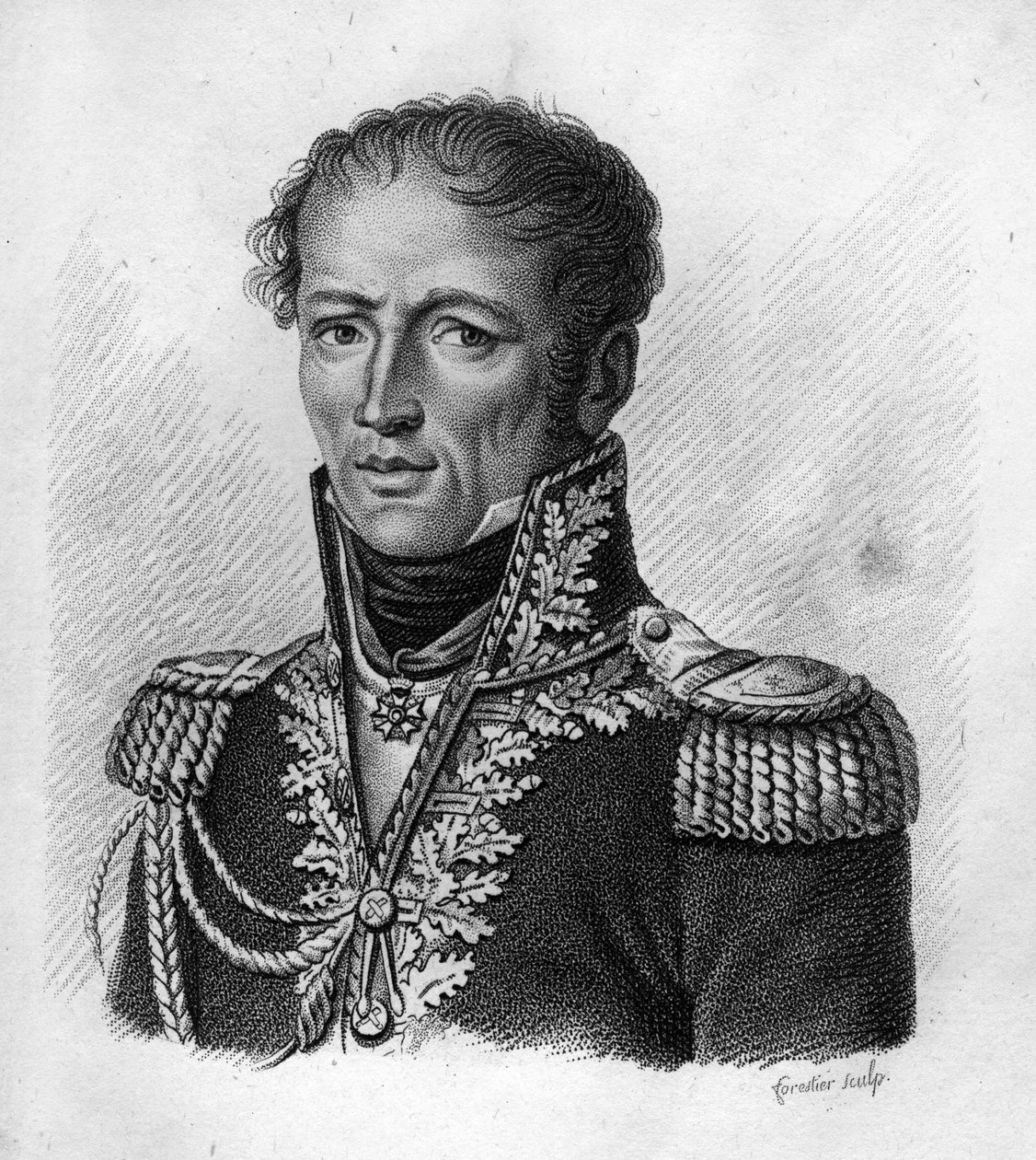 Antoine, Grev Drouot Fransk general (1774 til 1847) - "" i portrætter af franske generaler efter franskmændenes sejre og erobringer"". Graveret af Ambroise Tardieu i 1818. Stella Collection. af Ambroise Tardieu