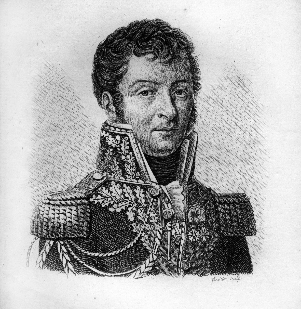 Auguste Julien Bigarré 1775-1838 - i "" Portrætter af de franske generaler efter franskmændenes sejre og erobringer". Graveret af Ambroise Tardieu i 1818. Stella Collection. af Ambroise Tardieu
