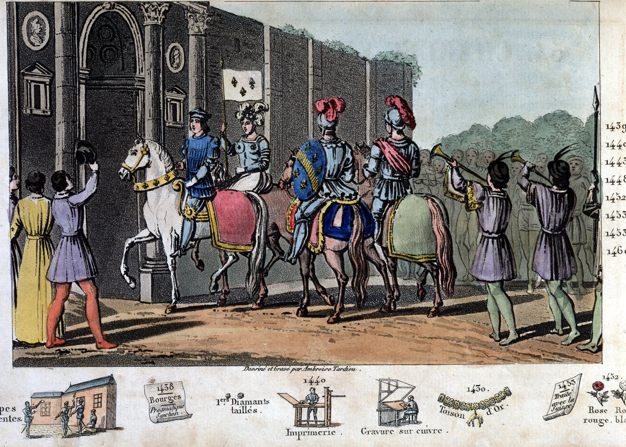 Charles VII siger "Den sejrende" (1403-1461). Englænderne var belejret i Orléans, men Jeanne d