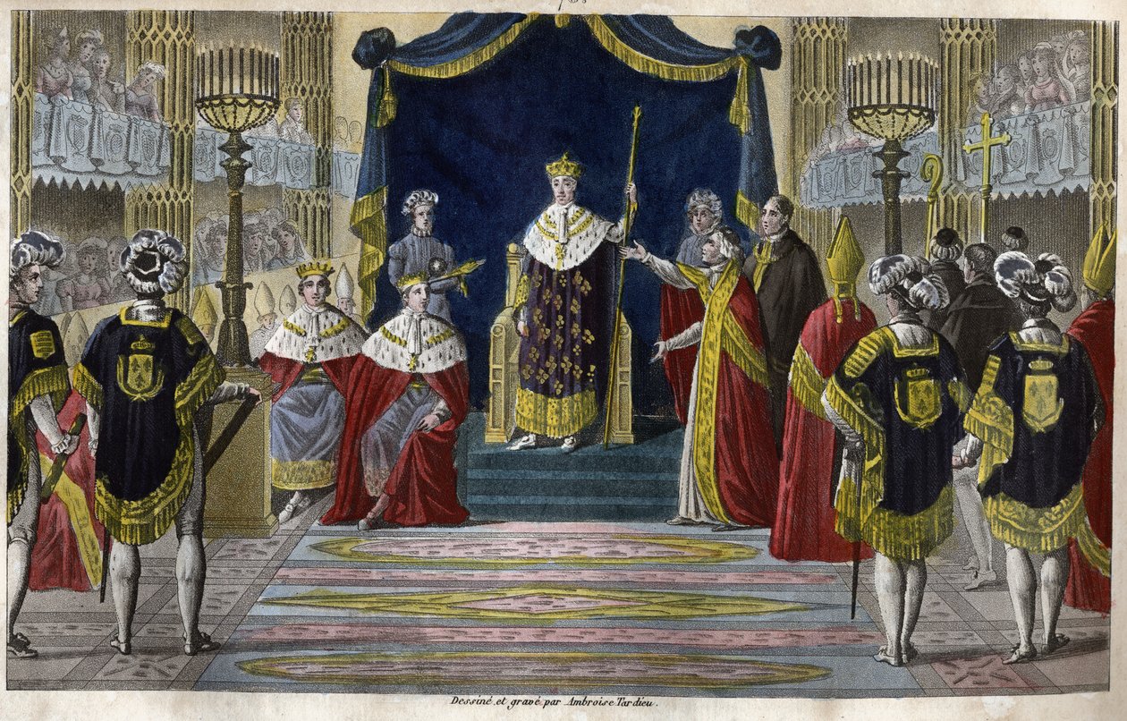 Charles X (1757-1836) blev kronet til konge i Reims den 6. maj af Ambroise Tardieu