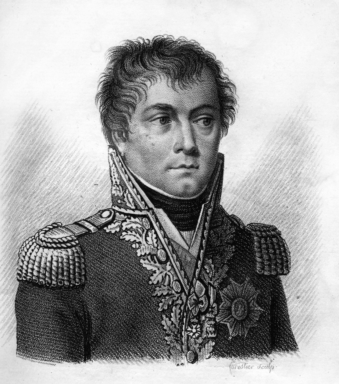 Grev Antoine François Andreossy (1761-1828), fransk general og diplomat.i "" Portrætter af de franske generaler"". Graveret af Ambroise Tardieu i 1818. Stella Collection af Ambroise Tardieu