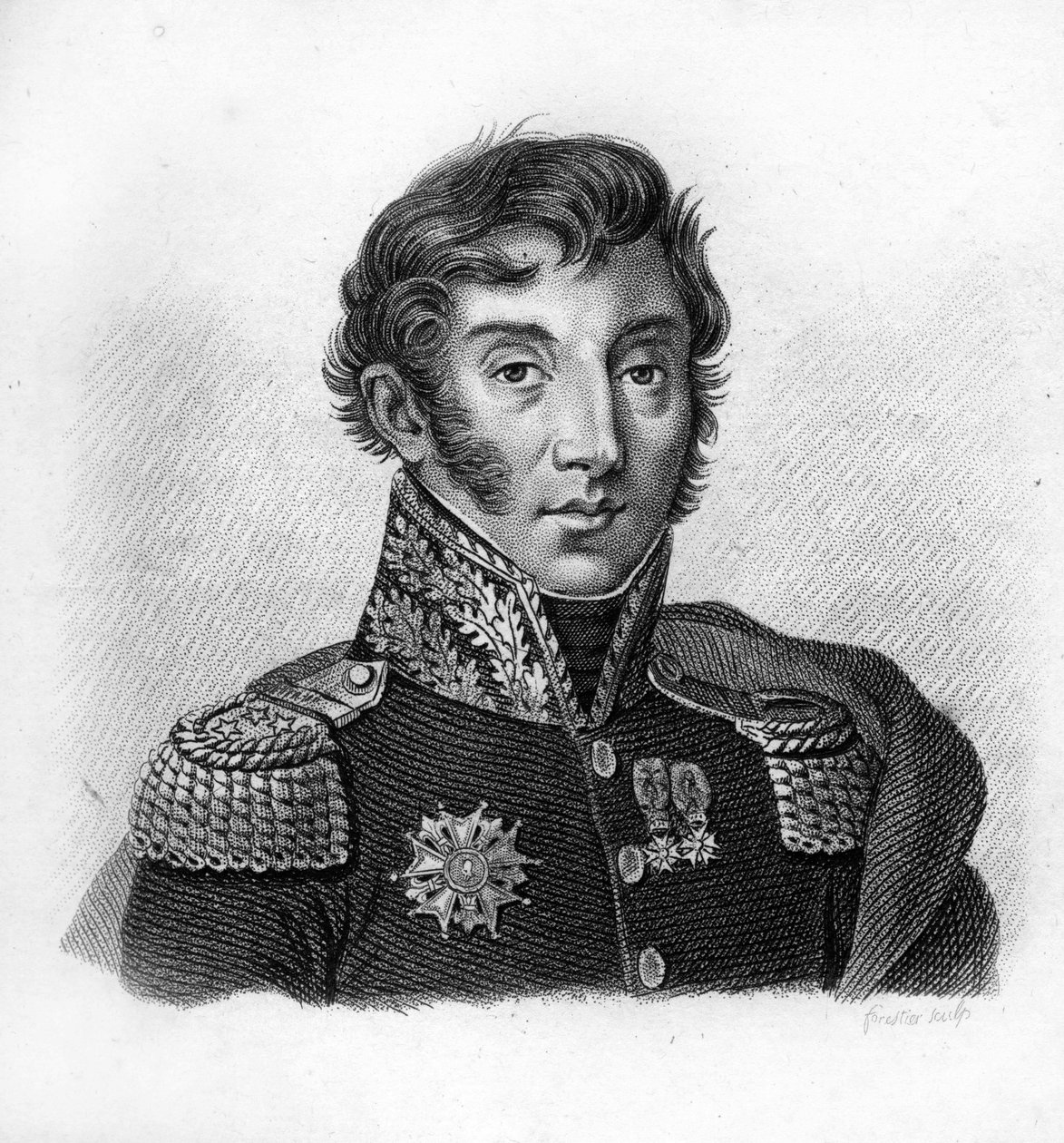 Grev Jean Maximilien Lamarque (1770-1832), fransk general og politiker- i "Portrætter af de franske generaler efter franskmændenes sejre og erobringer". Graveret af Ambroise Tardieu i 1818. Stella Collection. af Ambroise Tardieu