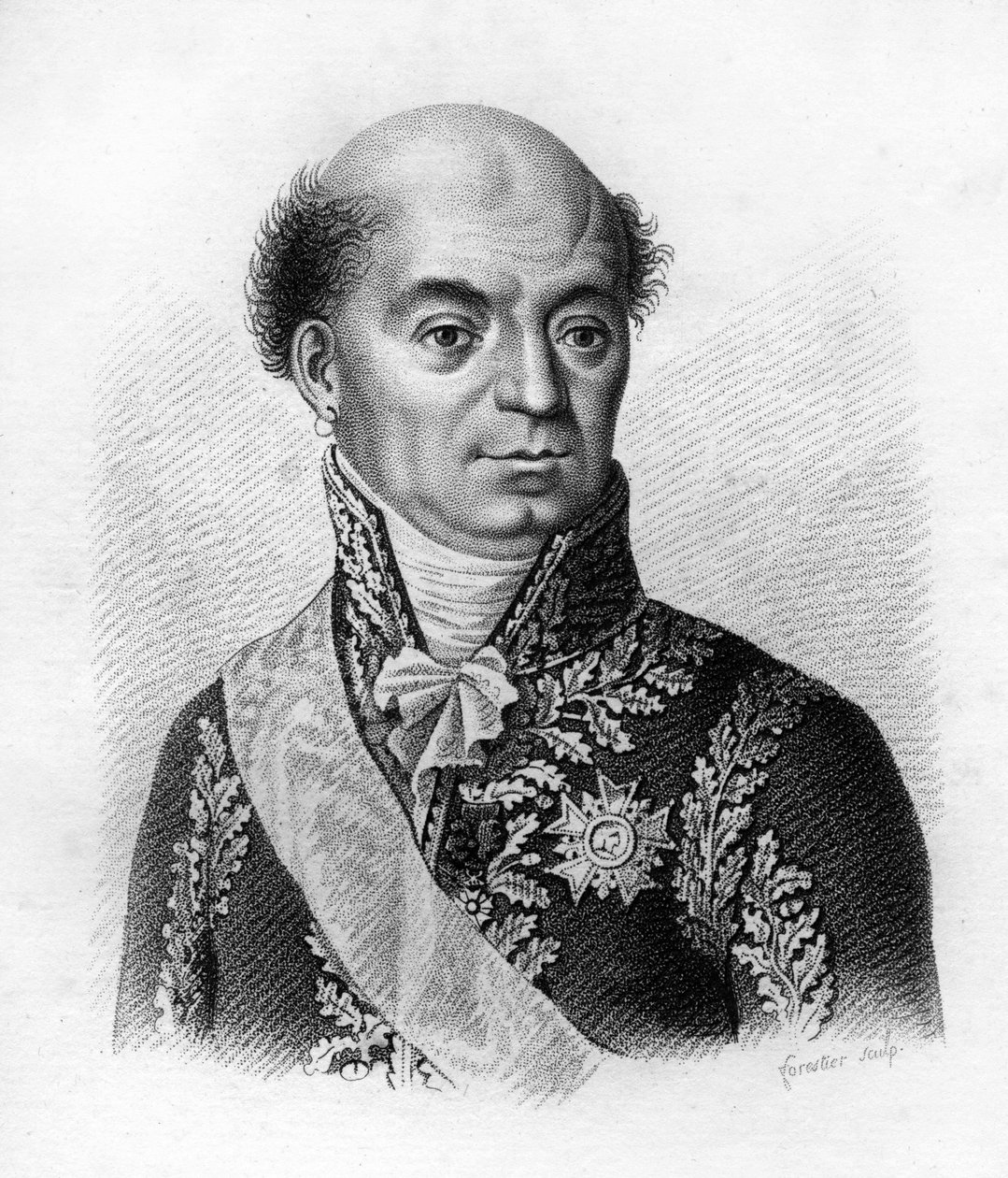 Dominique Catherine, Marquis de Pérignon Maréchal de France (1754 til 1818).- i” Portrætter af de franske generaler efter franskmændenes sejre og erobringer””. Graveret af Ambroise Tardieu i 1818. Stella Collection. af Ambroise Tardieu