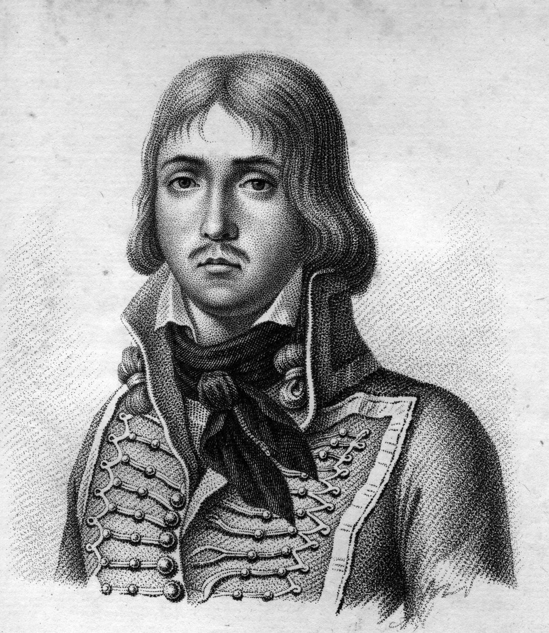 General Marceau.François Séverin Marceau Desgraviers General français (1769 til 1796).in" Portrætter af de franske generaler efter franskmændenes sejre og erobringer"". Graveret af Ambroise Tardieu i 1818. Stella Collection. af Ambroise Tardieu