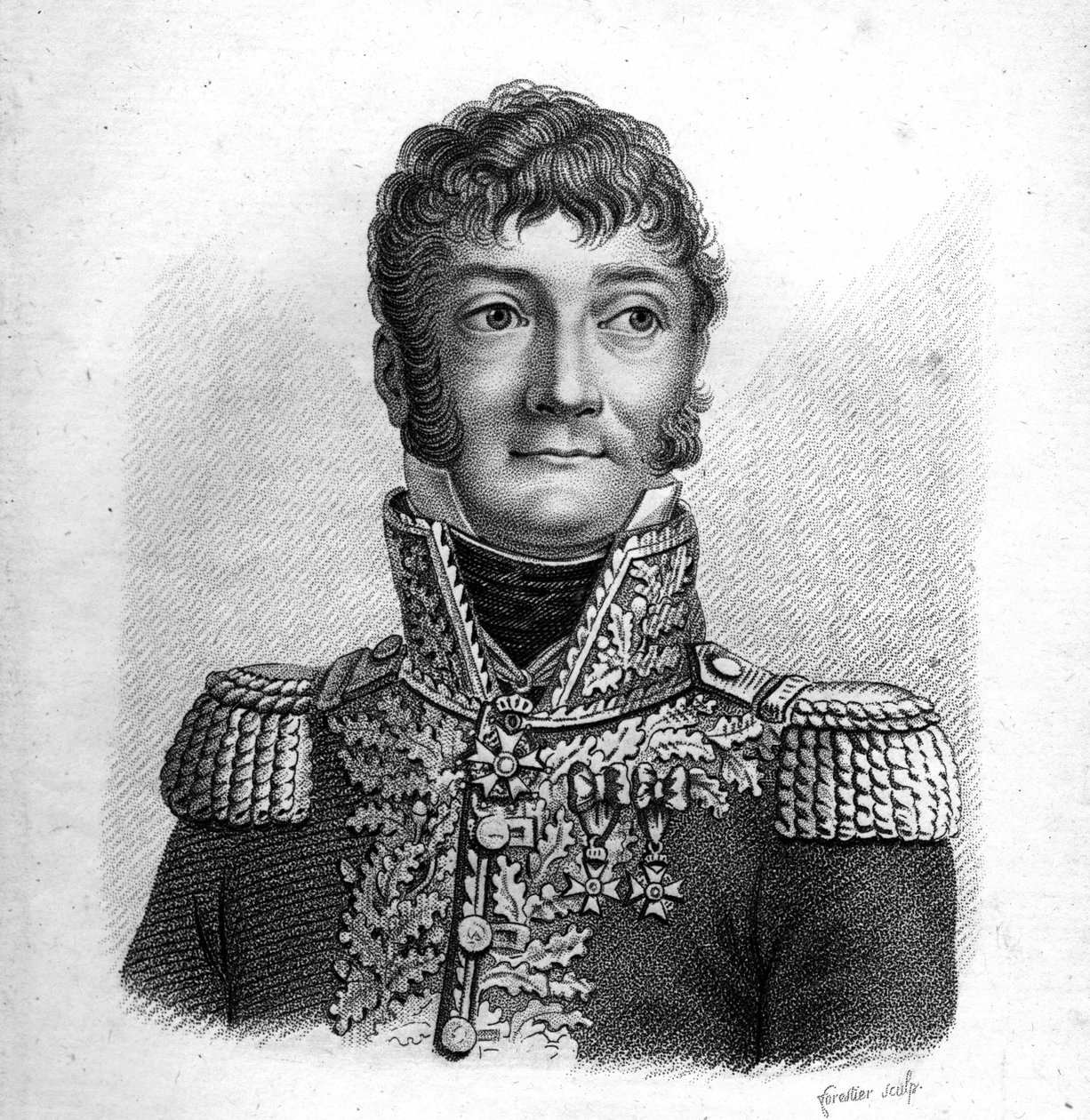 General Joseph Barbanegre. 1772-1830.in” Portrætter af de franske generaler””. Graveret af Ambroise Tardieu i 1818. Stella Collection af Ambroise Tardieu