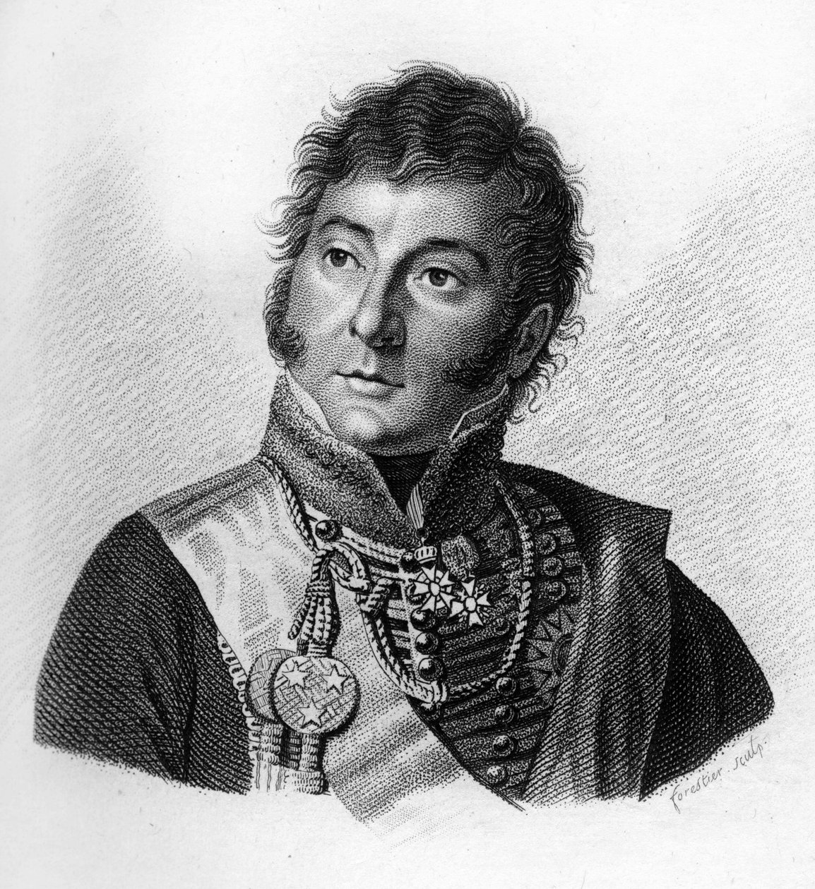 Guillaume Joseph Nicolas LAFON BLANIAC (1773-1833) - i” Portrætter af de franske generaler efter franskmændenes sejre og erobringer””. Graveret af Ambroise Tardieu i 1818. Stella Collection. af Ambroise Tardieu