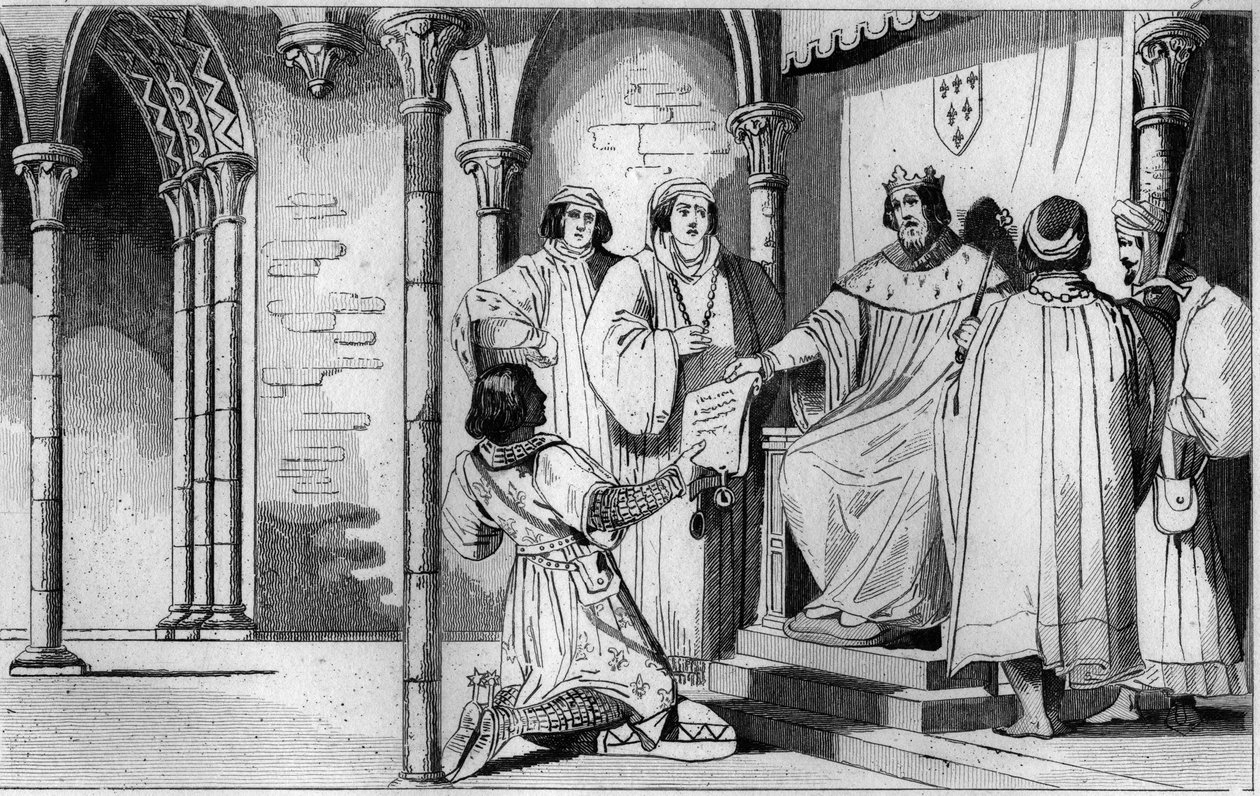 I 1327, Charles IV the Bel (1294-1328) erigue Bourbons herredømme til fordel for lyskens søn af Robert de Clermont og barnebarn af Saint-Louis, Louis I af Ambroise Tardieu