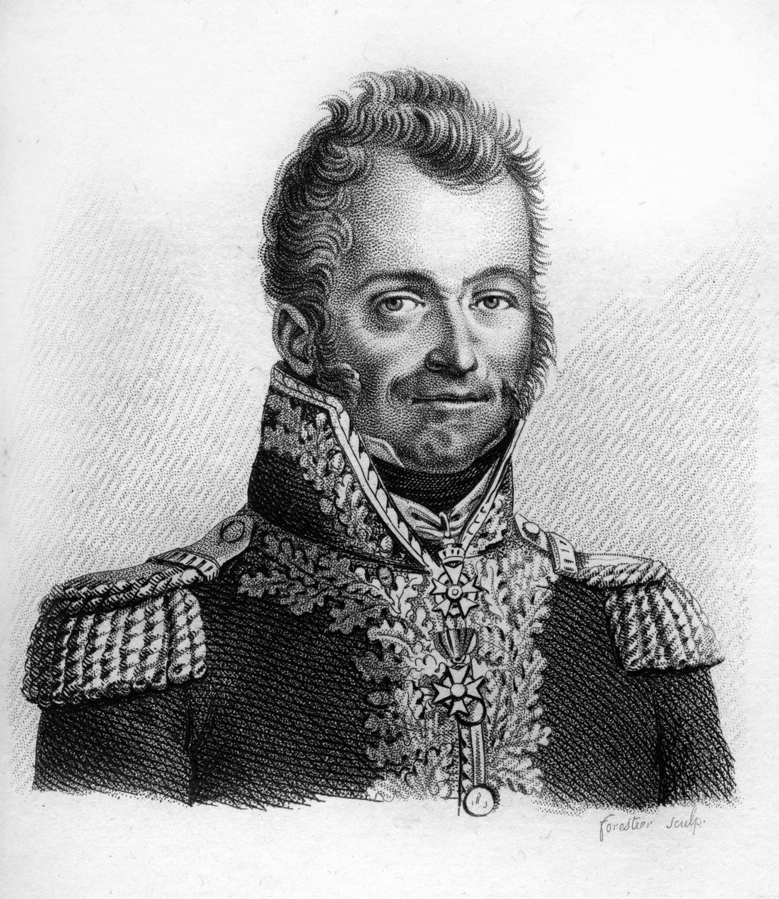 Jean François Rome, brigadegeneral (1773-1826) - i "Portrætter af franske generaler efter franskmændenes sejre og erobringer"". Graveret af Ambroise Tardieu i 1818. Stella Collection. af Ambroise Tardieu