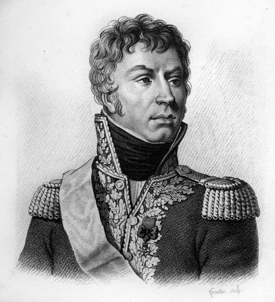 Jean Louis Ebenezer REYNIER (1771-1814) - i "Portrætter af franske generaler efter franskmændenes sejre og erobringer"". Graveret af Ambroise Tardieu i 1818. Stella Collection. af Ambroise Tardieu