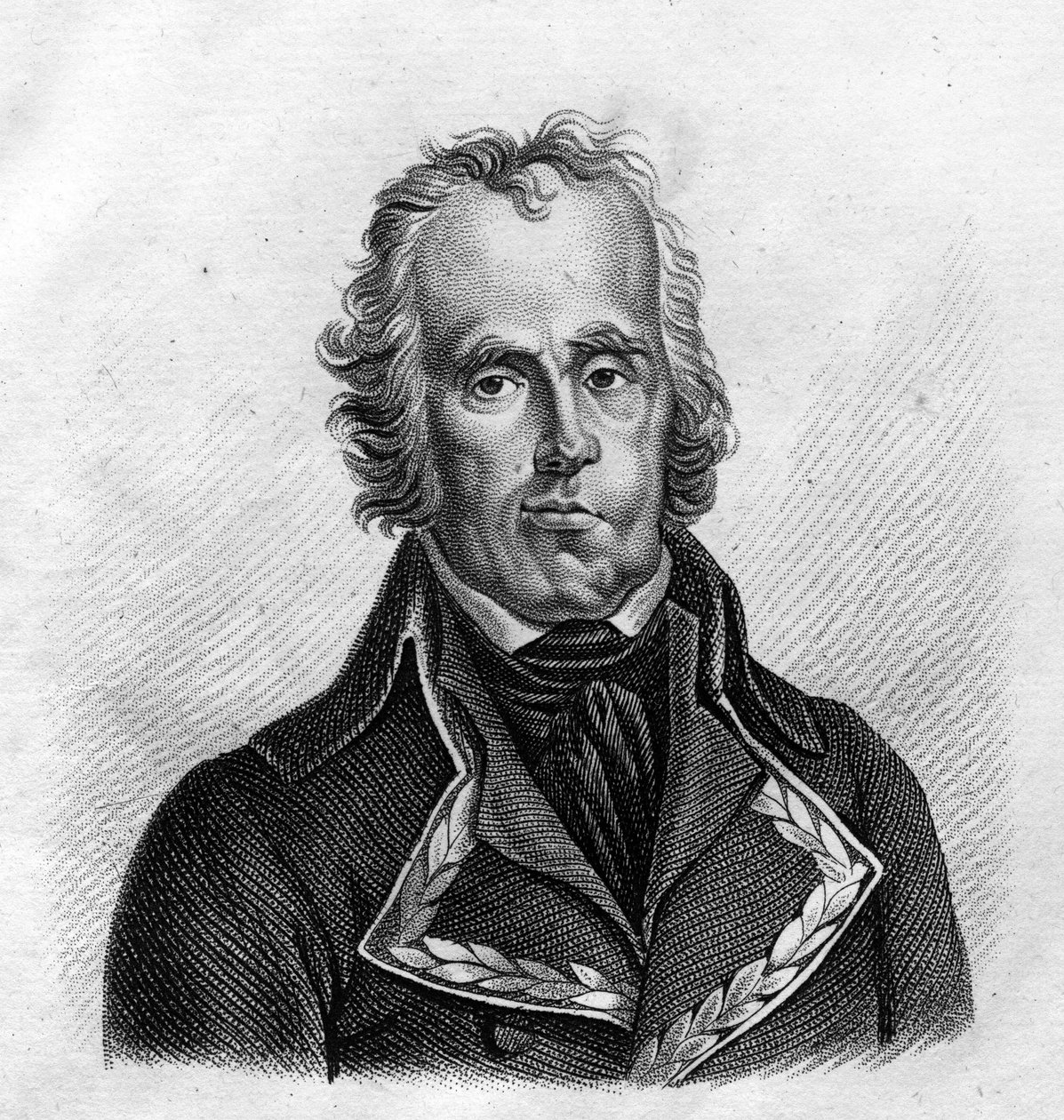 Le Géneral Jean Nicolas Houchard (1740-1793) - i” Portrætter af de franske generaler efter franskmændenes sejre og erobringer””. Graveret af Ambroise Tardieu i 1818. Stella Collection. af Ambroise Tardieu