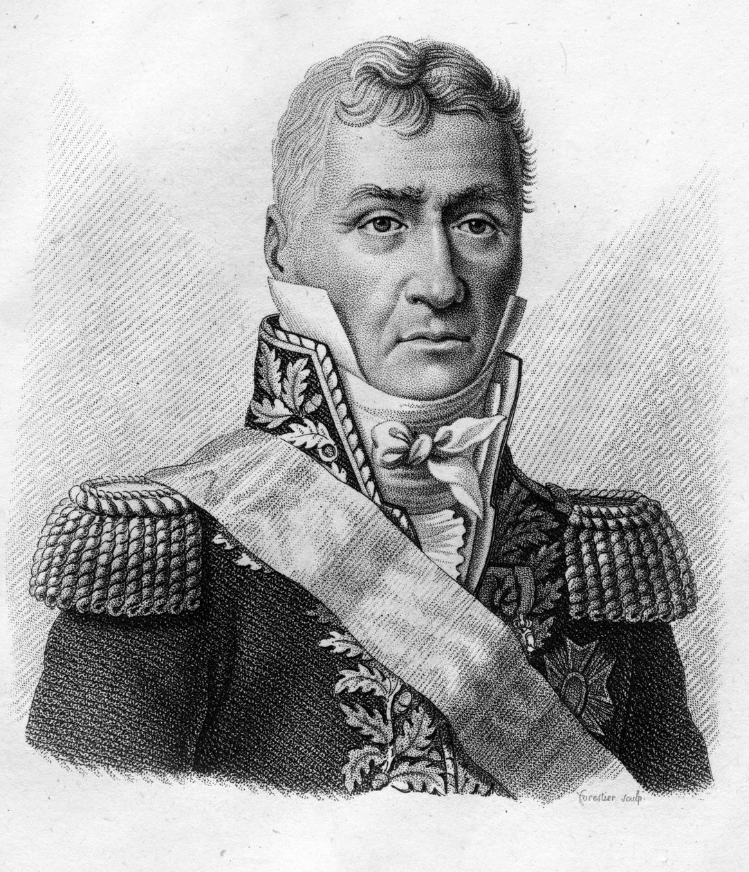 Louis Friant (1758-1829) - i "" Portrætter af de franske generaler efter franskmændenes sejre og erobringer". Graveret af Ambroise Tardieu i 1818. Stella Collection. af Ambroise Tardieu