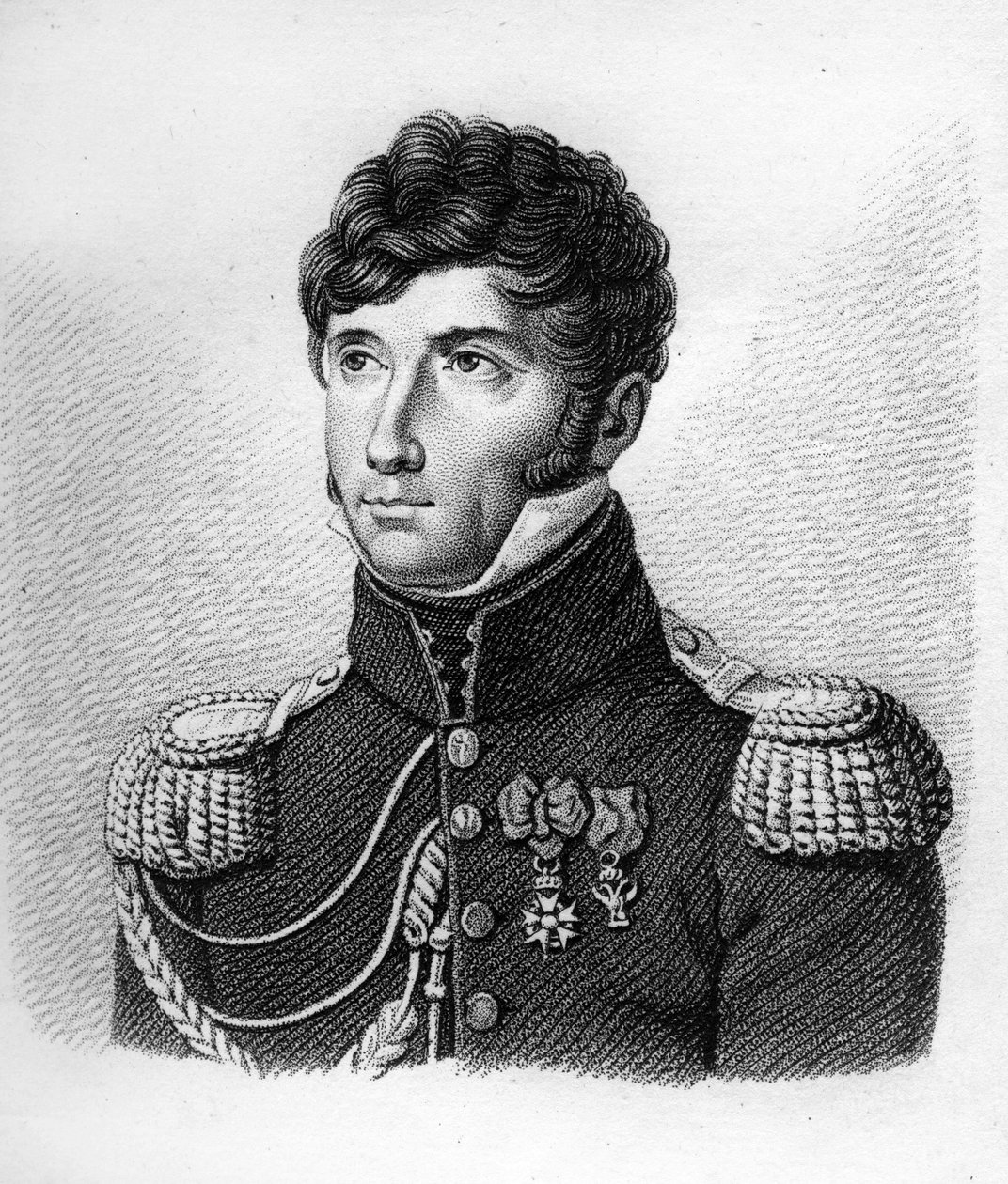 Louis Michel Letort (Le Tort) (1773-1815) i General de Brigade- i "Portrætter af franske generaler efter franskmændenes sejre og kampe"". Graveret af Ambroise Tardieu i 1818. Stella Collection. af Ambroise Tardieu