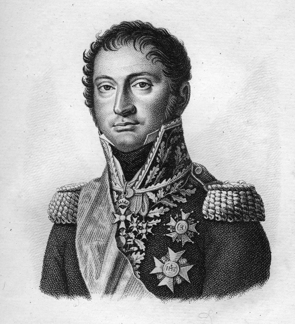 Marskal Reille. Honoré Charles, grev Reille Maréchal af Frankrig (1775 til 1860).i" Portrætter af de franske generaler efter franskmændenes sejre og erobringer"". Graveret af Ambroise Tardieu i 1818. Stella Collection. af Ambroise Tardieu