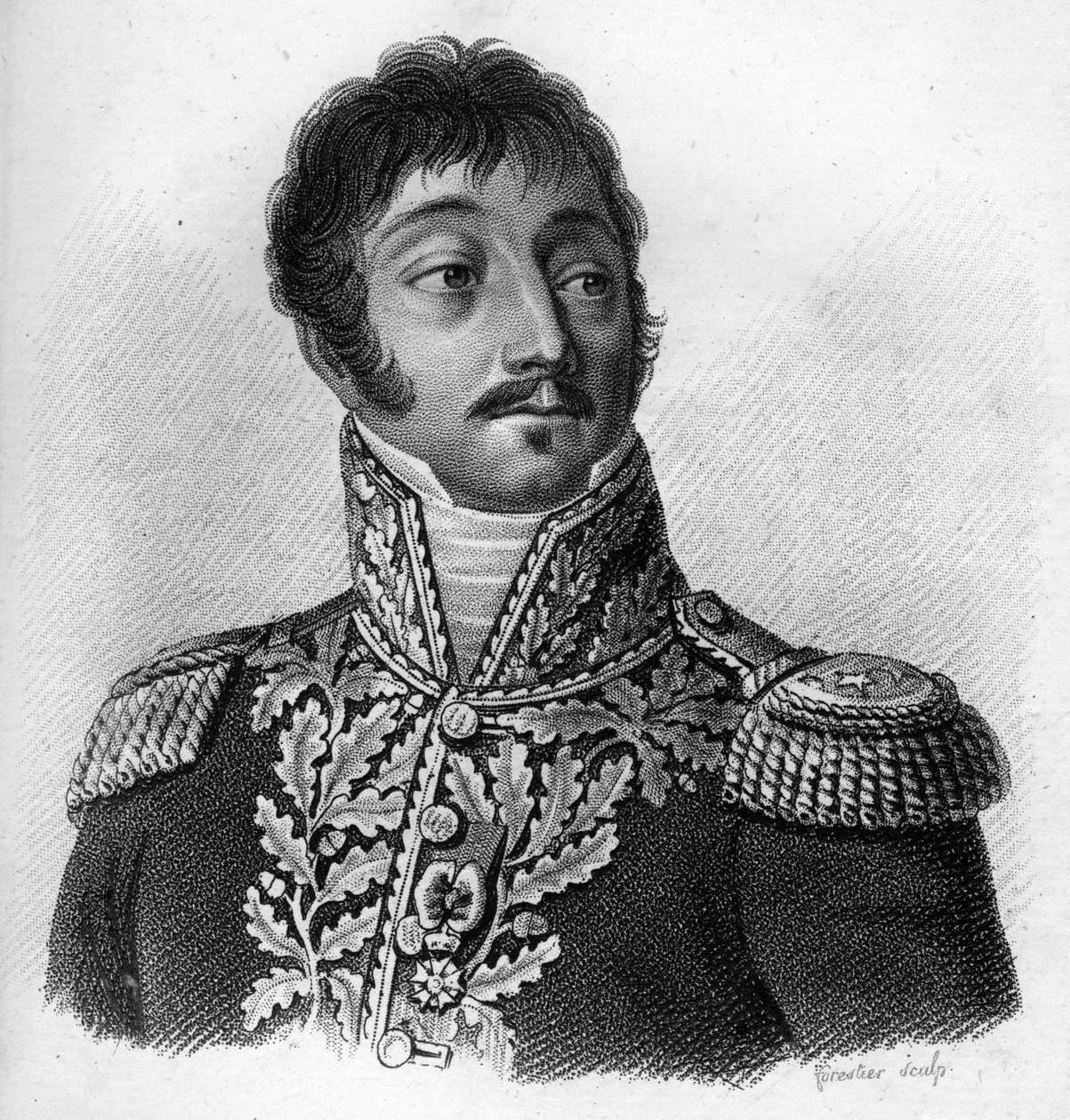 Michel, Sylvestre Brayer (1769-1840) - i” Portrætter af de franske generaler efter franskmændenes sejre og erobringer””. Graveret af Ambroise Tardieu i 1818. Stella Collection. af Ambroise Tardieu