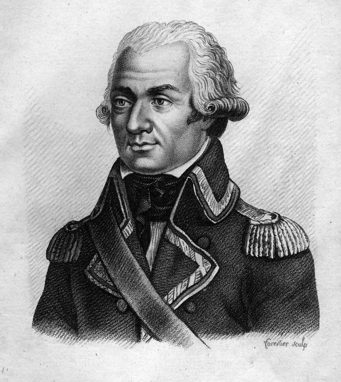 Portræt af Charles François du Périer dit Dumouriez (1739-1823), fransk general.- i "Portrætter af franske generaler efter franskmændenes sejre og kampe"" Indgraveret af Ambroise Tardieu i 1818. Stella Collection. af Ambroise Tardieu