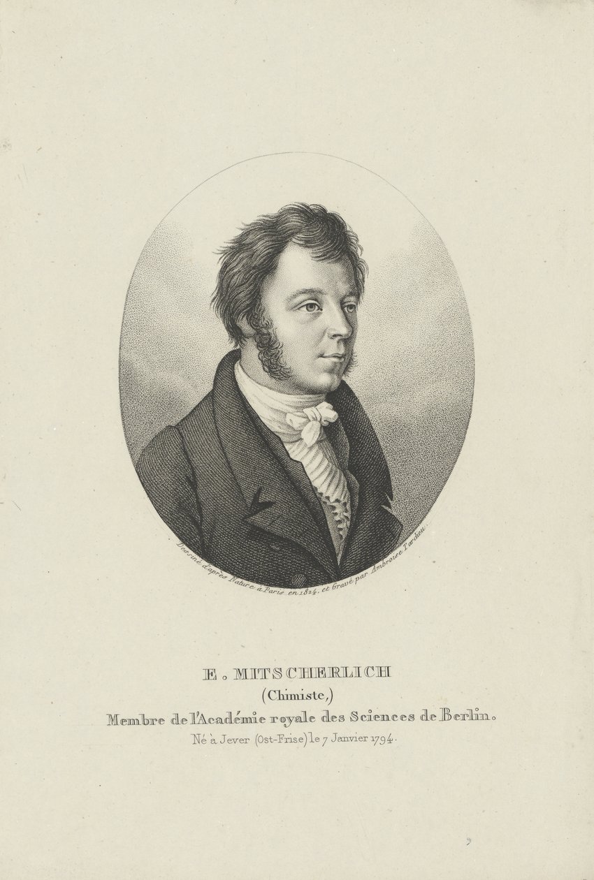 Portræt af Eilhard Mitscherlich 1794-1863, ca. 1830-1840. af Ambroise Tardieu