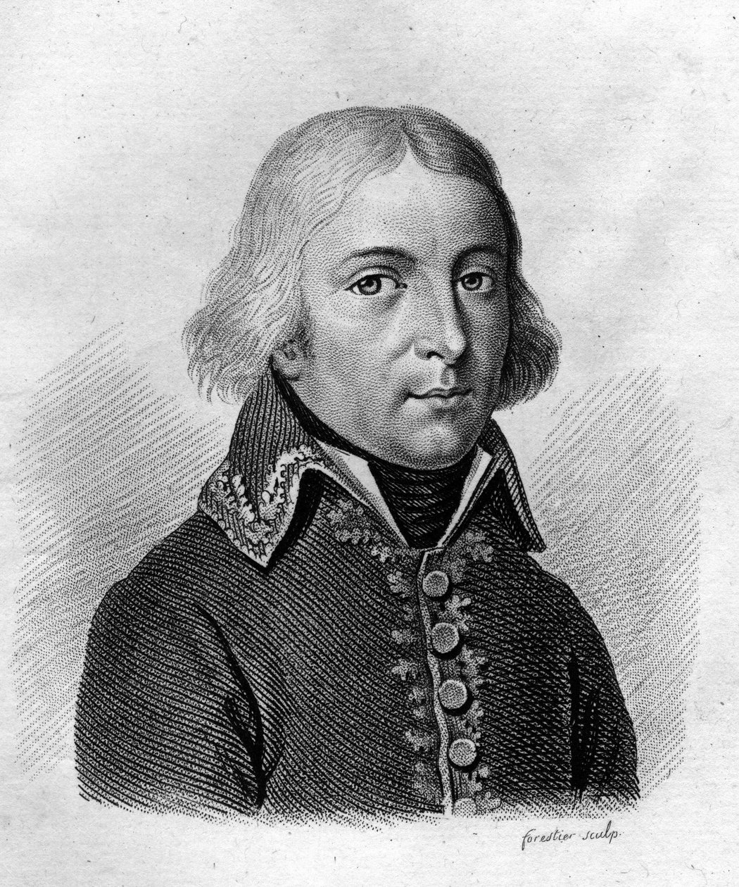 Portræt af Elzeard Auguste Cousin de Dommartin af Ambroise Tardieu