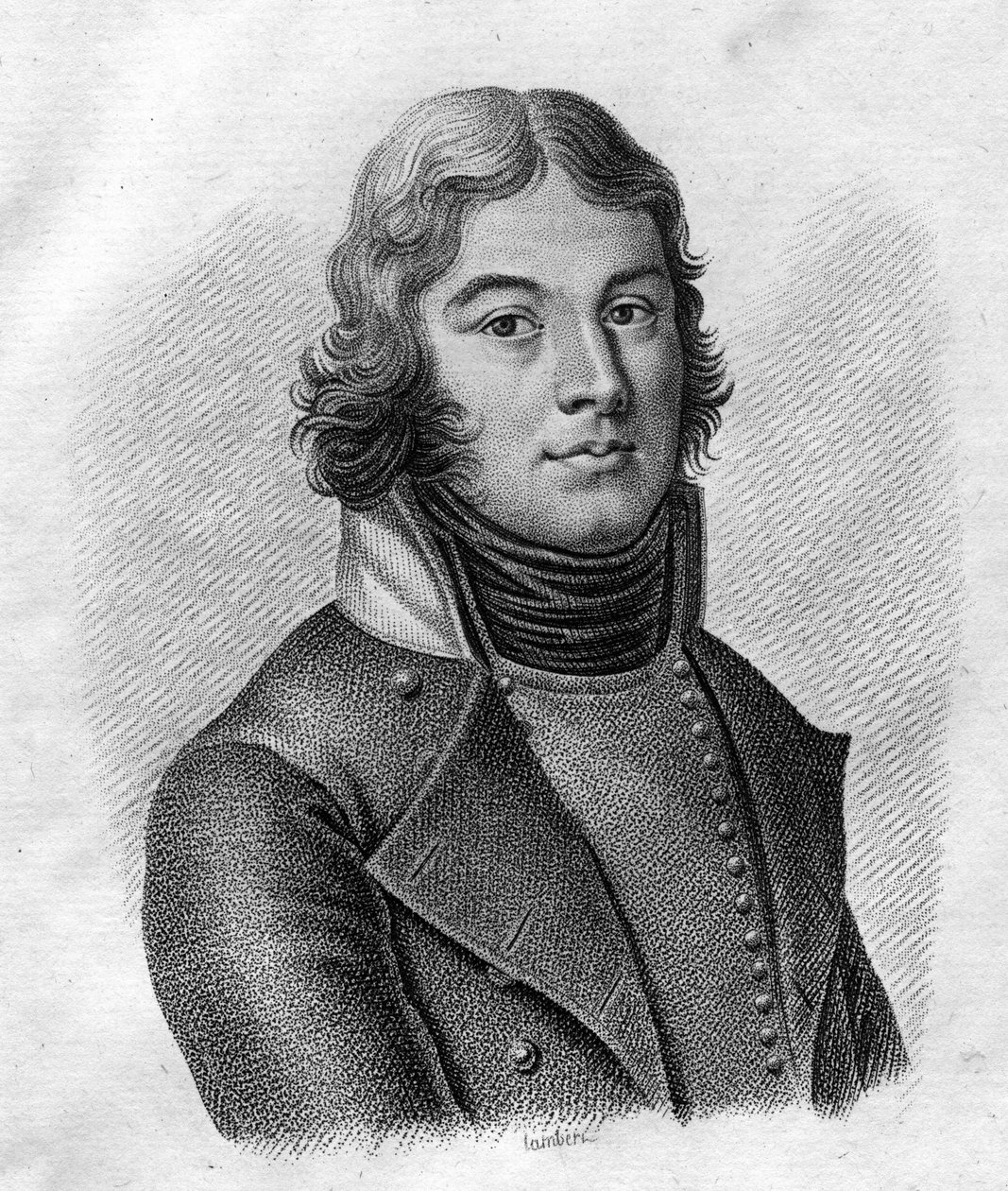 Portræt af general Lazare Louis Hoche (1768-1797) - i "" Portrætter af de franske generaler efter franskmændenes sejre og erobringer". Graveret af Ambroise Tardieu i 1818. Stella Collection. af Ambroise Tardieu