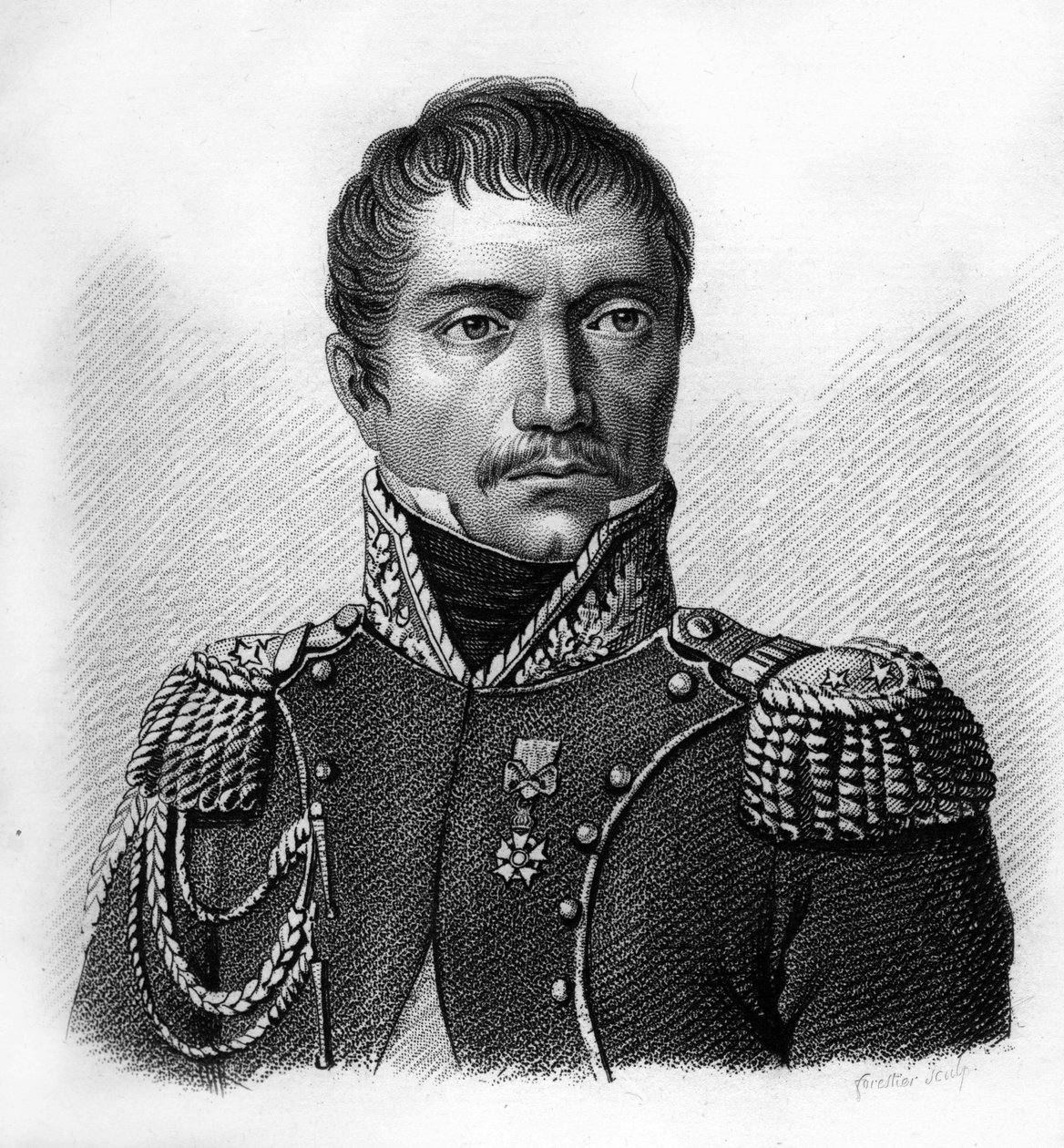 Portræt af general Philippe Auguste Eugène Merlin de DOUAI 1754-1838.- i “Portrætter af franske generaler efter franskmændenes sejre og kampe””. Graveret af Ambroise Tardieu i 1818. Stella Collection. af Ambroise Tardieu