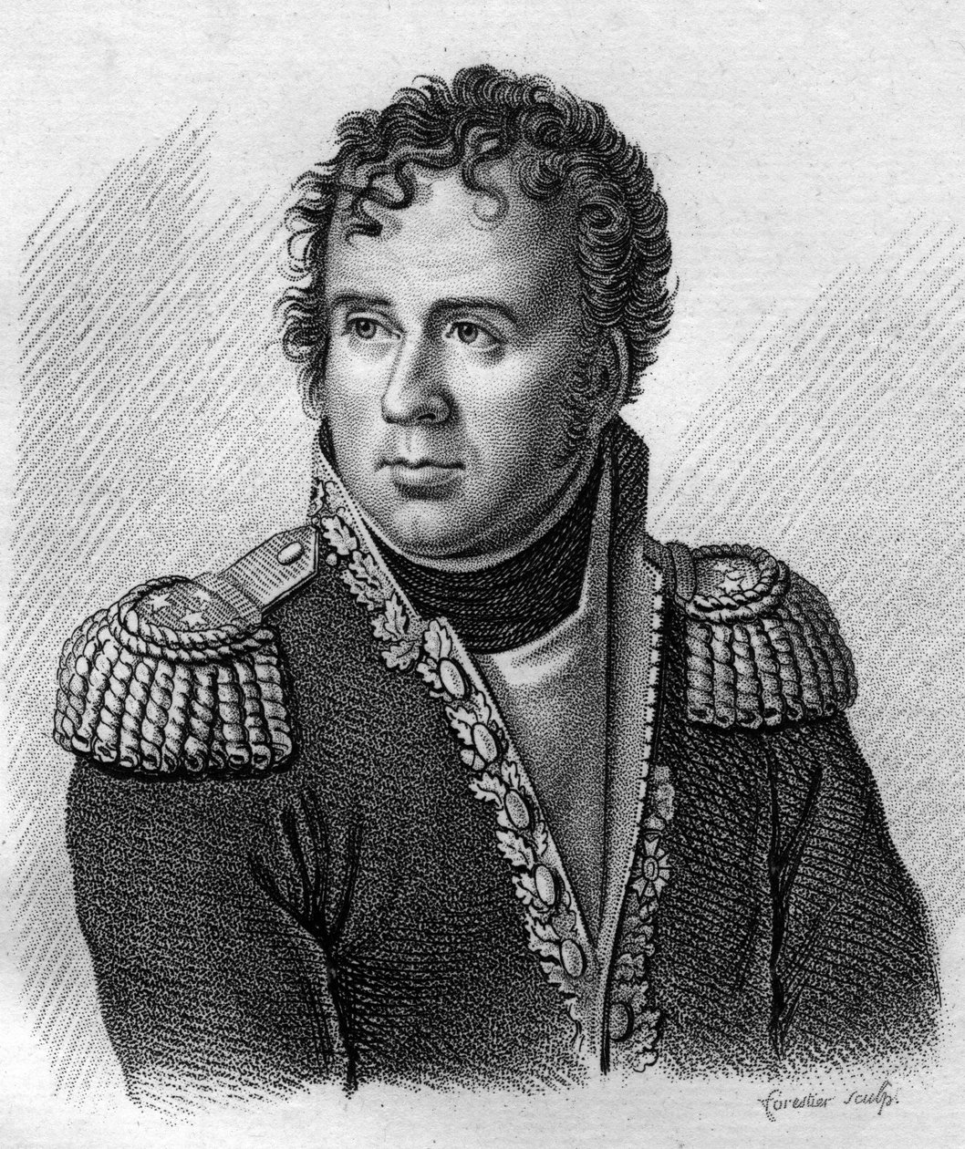 Portræt af Joseph Secret Pascal Vallongue, brigadegeneral (1763-1806) - i "Portrætter af franske generaler efter franskmændenes sejre og erobringer"". Grav af Ambroise Tardieu i 1818. Stella Samling. af Ambroise Tardieu
