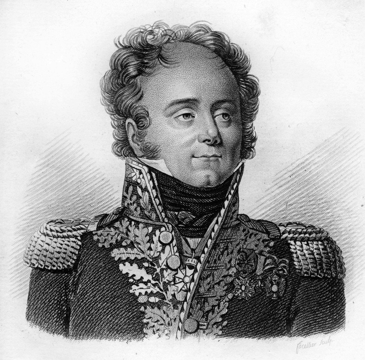 Sigismond, Frédéric BERCKHEIM - i "" Portrætter af de franske generaler efter franskmændenes sejre og erobringer"" Indgraveret af Ambroise Tardieu i 1818. Stella Collection. af Ambroise Tardieu