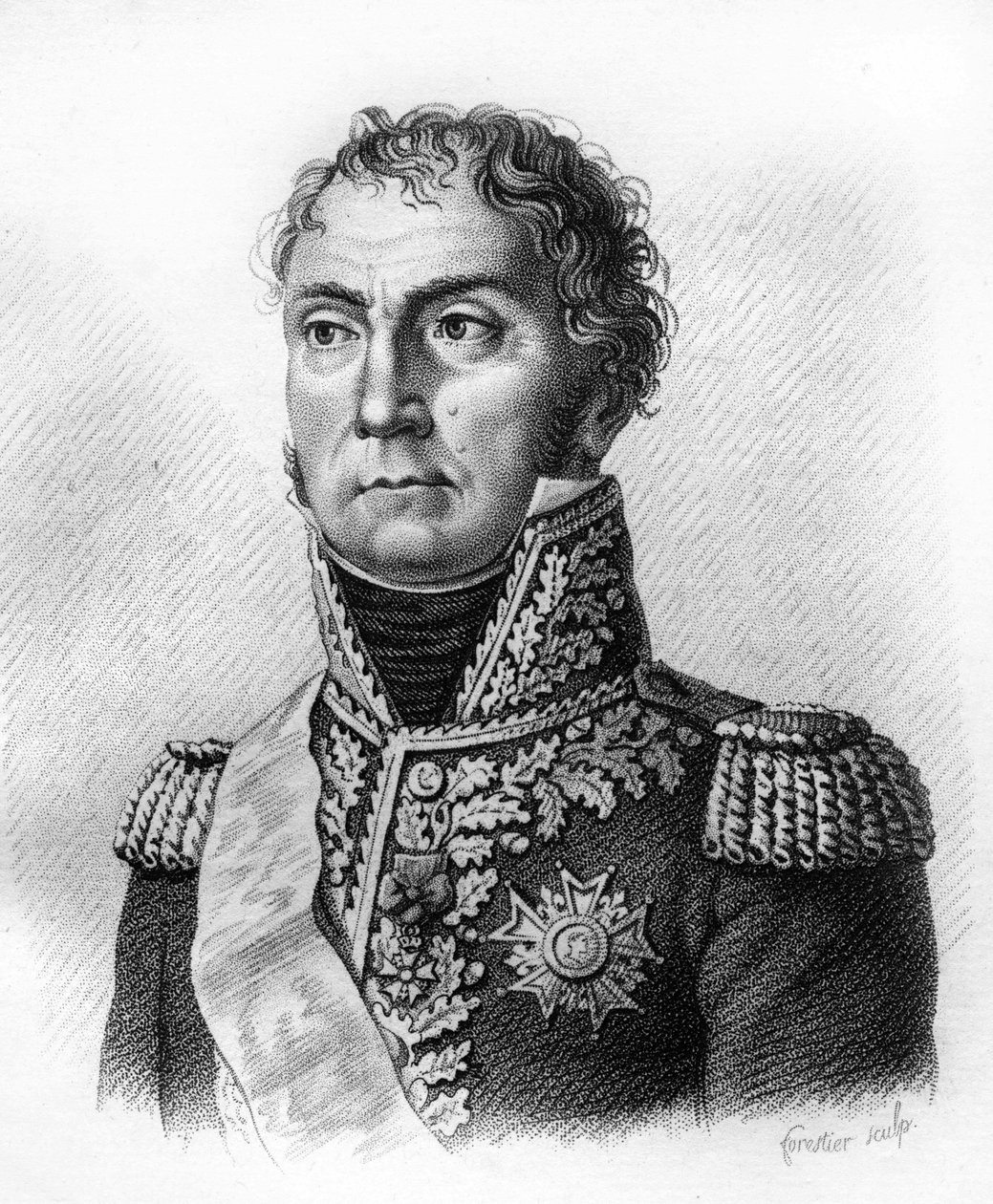 portræt af generalen Joseph SOUHAM 1760-1837.- i” Portrætter af de franske generaler efter franskmændenes sejre og erobringer””. Graveret af Ambroise Tardieu i 1818. Stella Collection. af Ambroise Tardieu